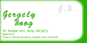 gergely woog business card